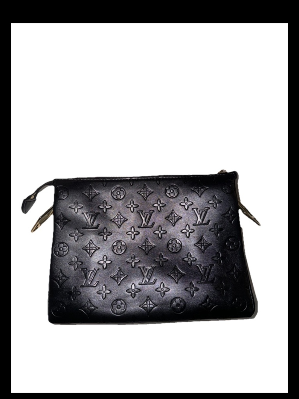 Louis Vuitton Clutch Handbag Black monogram leather